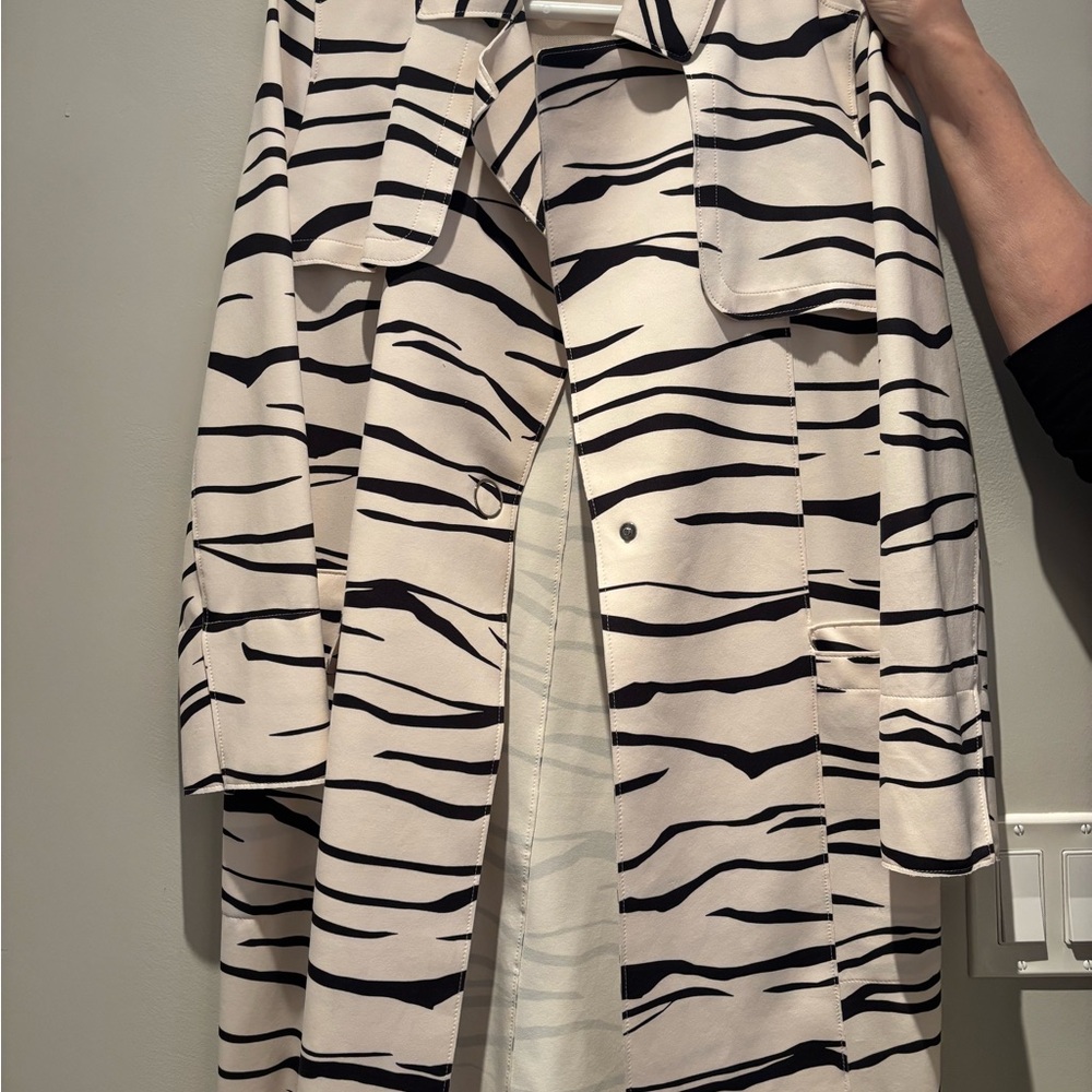 Black and White Striped Coat